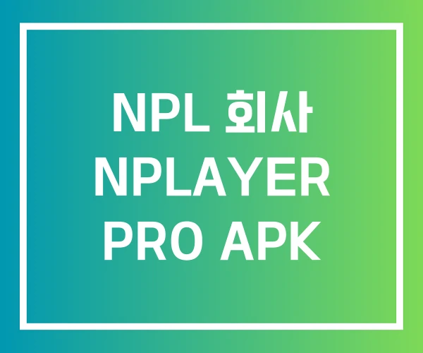NPL 회사 NPLAYER PRO APK NPL 회사 NPLAYER PRO APK
