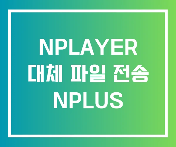 NPLAYER 대체 파일 전송 NPLUS NPLAYER 대체 파일 전송 NPLUS