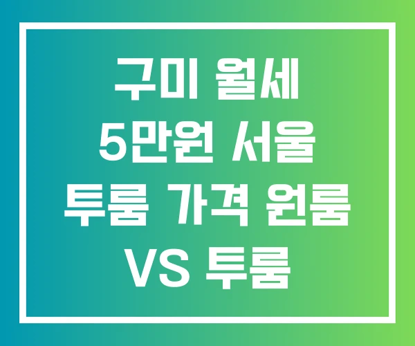 구미 월세 5만원 서울 투룸 가격 원룸 VS 투룸 구미 월세 5만원 서울 투룸 가격 원룸 VS 투룸