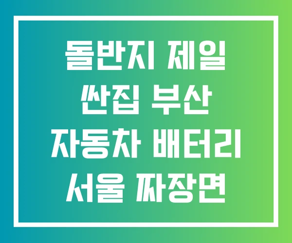 돌반지 제일 싼집 부산 자동차 배터리 서울 짜장면