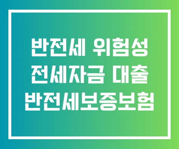 반전세 위험성 전세자금 대출 반전세보증보험 반전세 위험성 전세자금 대출 반전세보증보험