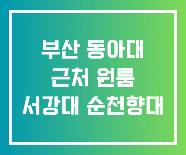 부산 동아대 근처 원룸 서강대 순천향대 부산 동아대 근처 원룸 서강대 순천향대