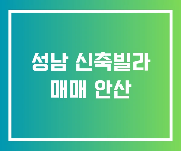 성남 신축빌라 매매 안산 성남 신축빌라 매매 안산